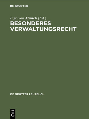 cover image of Besonderes Verwaltungsrecht